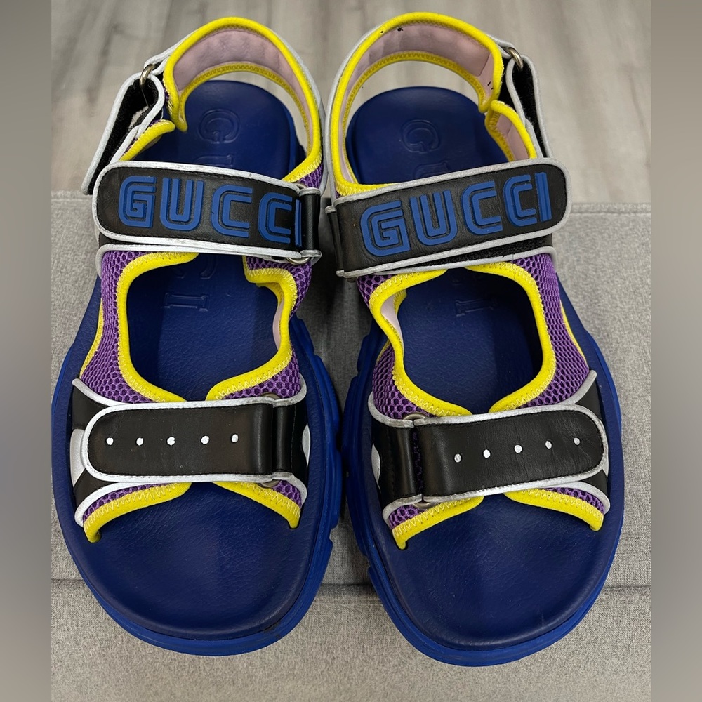 Gucci Leather and Mesh Sandals